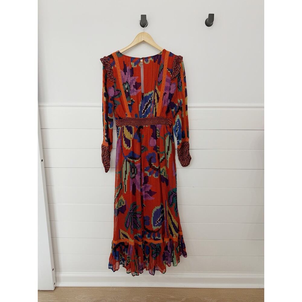 Women’s Anthropologie Tropical Maxi Dress Colorful Size Small S - Picture 9 of 9